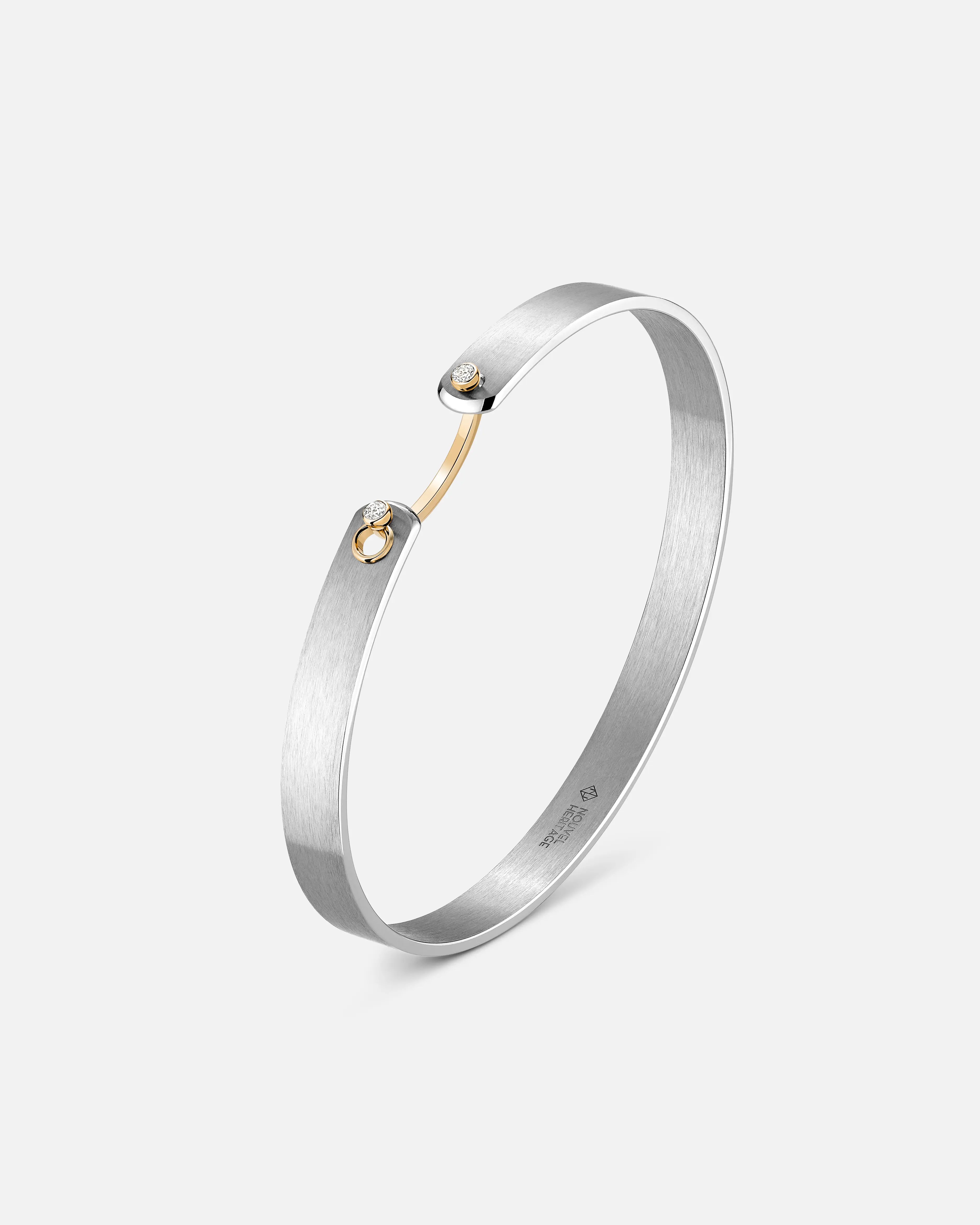 unique diamond stud earrings Paris From The Sky GM Mood Bangle in Yellow Gold