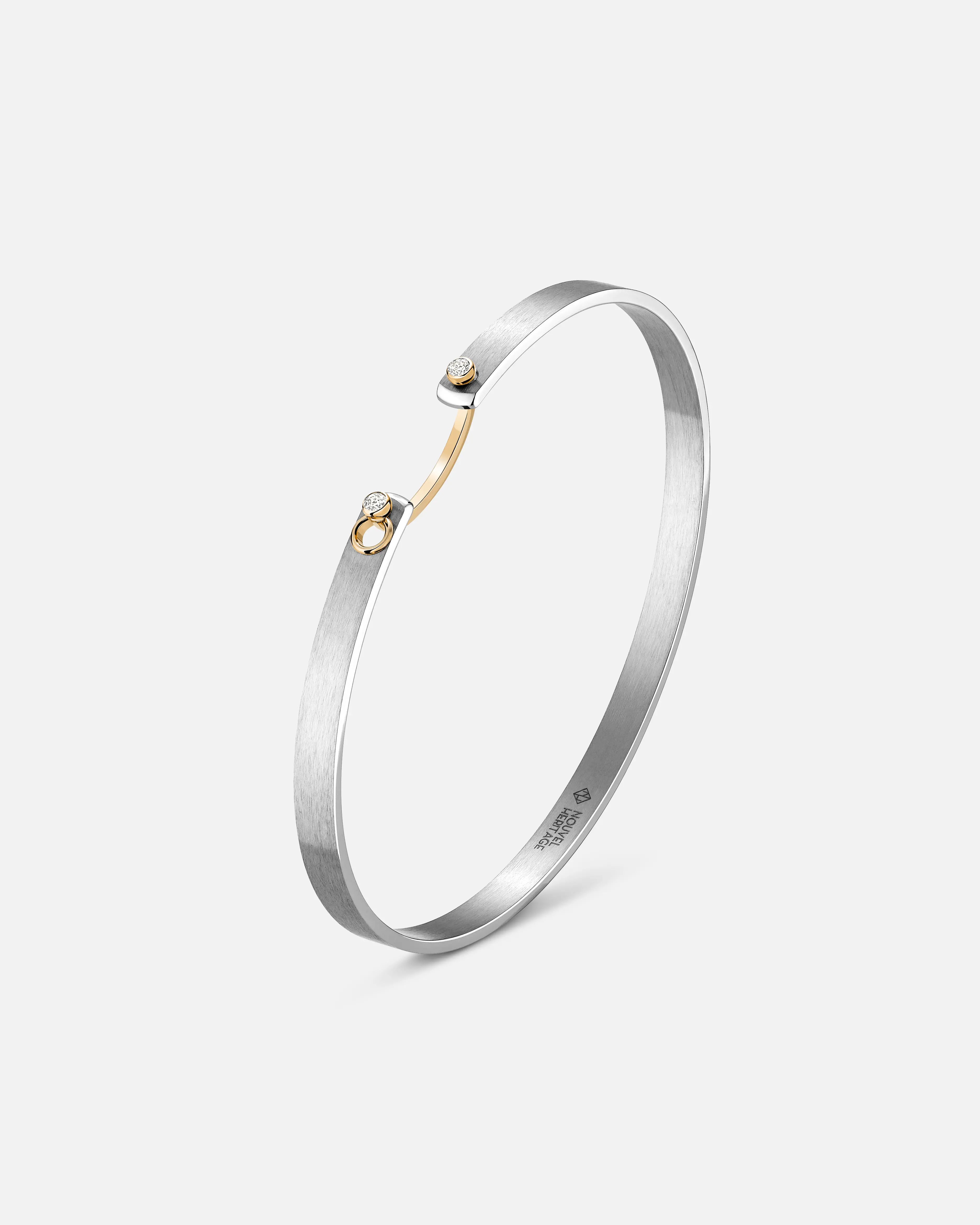 chunky gold chain necklace Paris From The Sky Mood Bangle in Yellow Gold