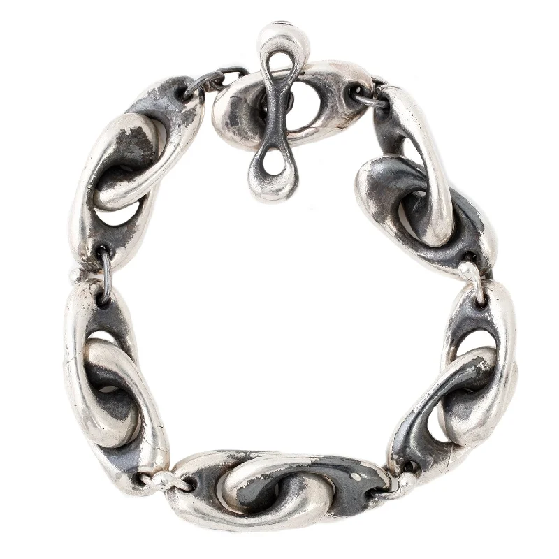 art deco diamond bracelet Puffy Link Bracelet