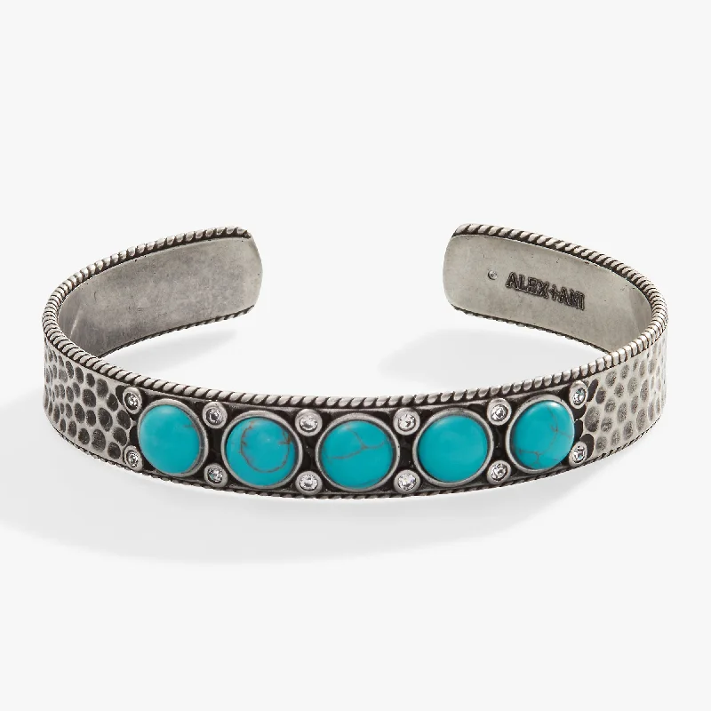 handcrafted turquoise necklace Turquoise Hammered Cuff
