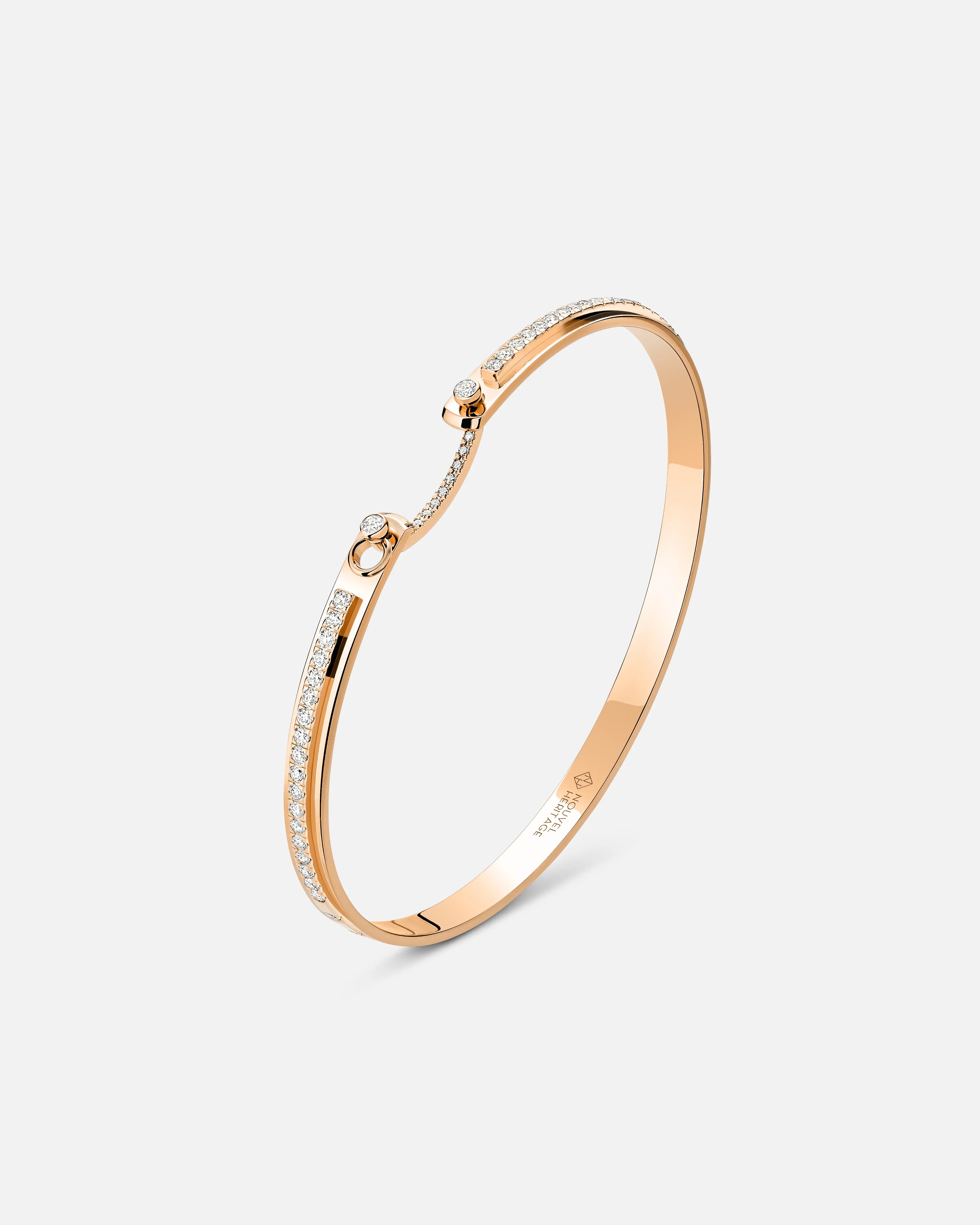 chunky boho turquoise ring Tuxedo Mood Bangle in Rose Gold
