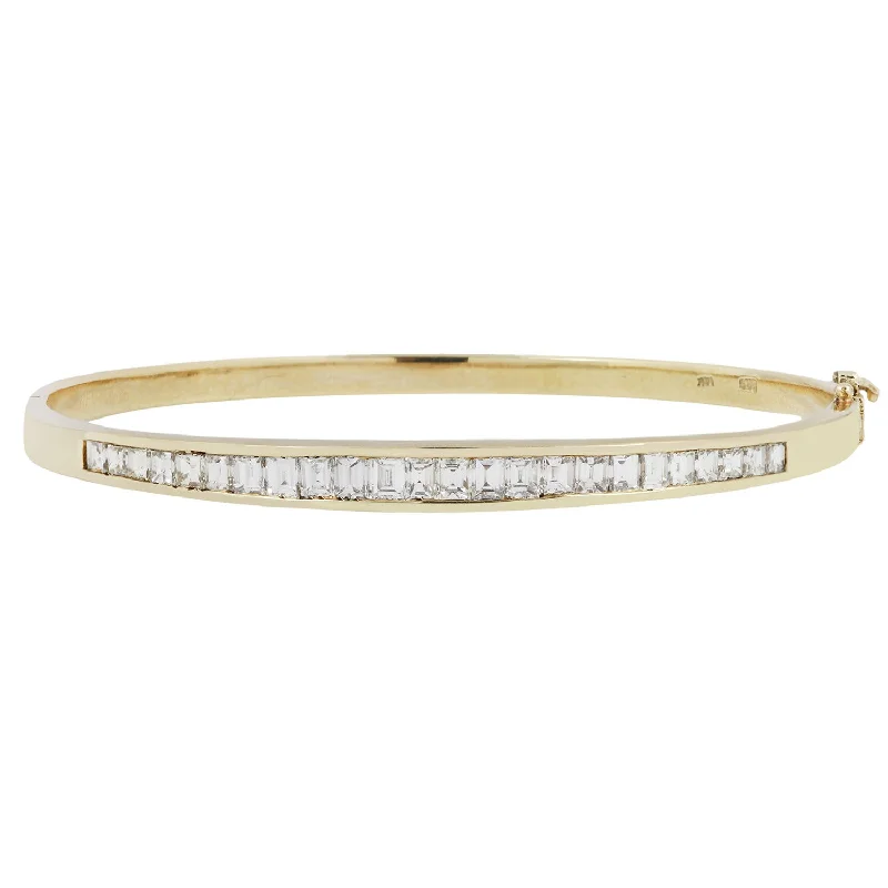 vintage art deco sapphire ring Vintage Diamond Channel Bangle