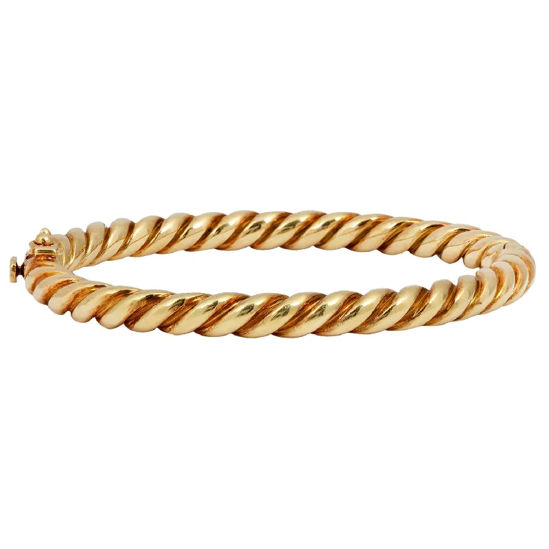 silver rope chain men Vintage Gold Twisted Bangle