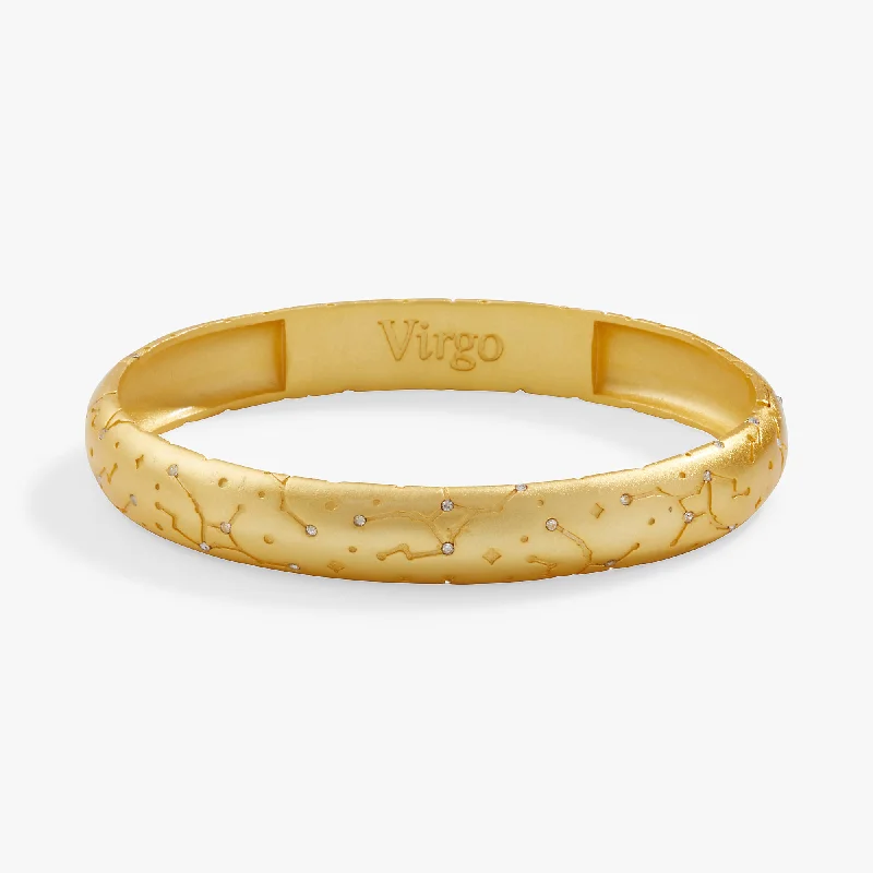 Celtic knot wedding band Virgo Zodiac Hinge Bangle