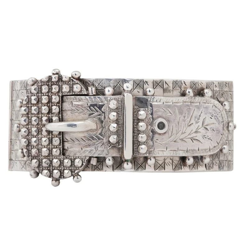 white opal engagement ring Wide Silver Belt Buckle Bangle