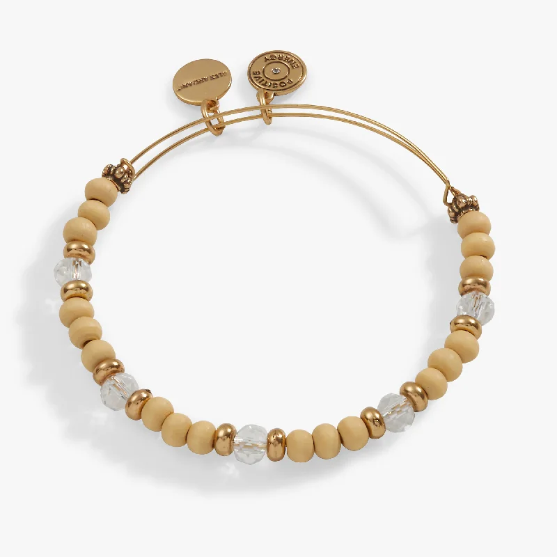 minimalist diamond stud earrings Wood + Crystal Beaded Bangle