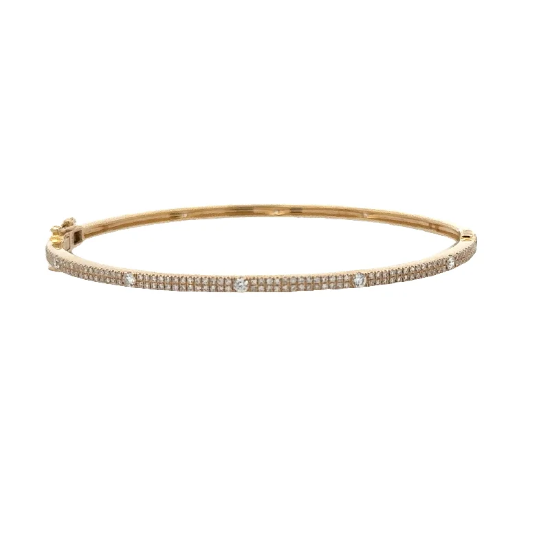leather cuff bracelet men Yellow Gold lDiamond Eternity Bangle Bracelet