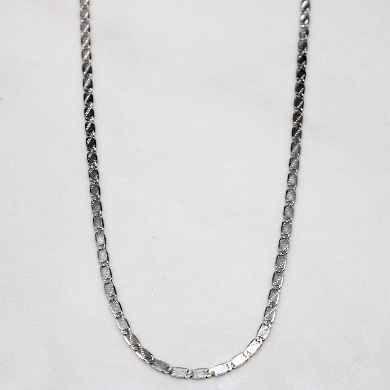 celestial moon and star necklace 10k White Gold Anchor Link Chain | 16" |