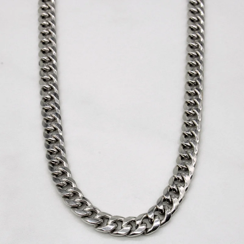 gemstone stacking rings colorful 10k White Gold Cuban Link Chain | 22" |