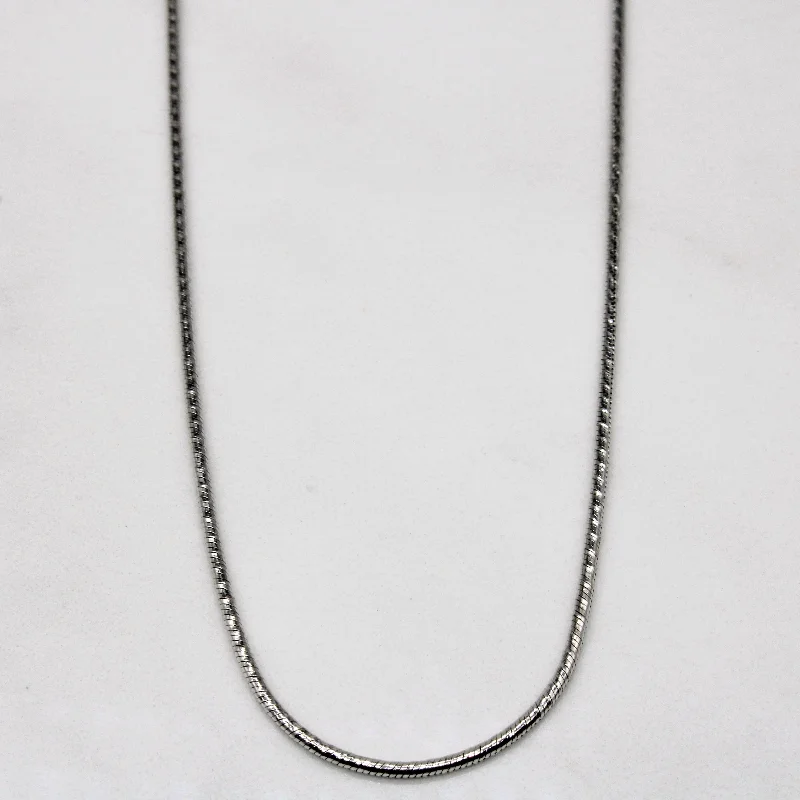 minimalist moonstone bracelet Italian 10k White Gold Necklace | 18" |