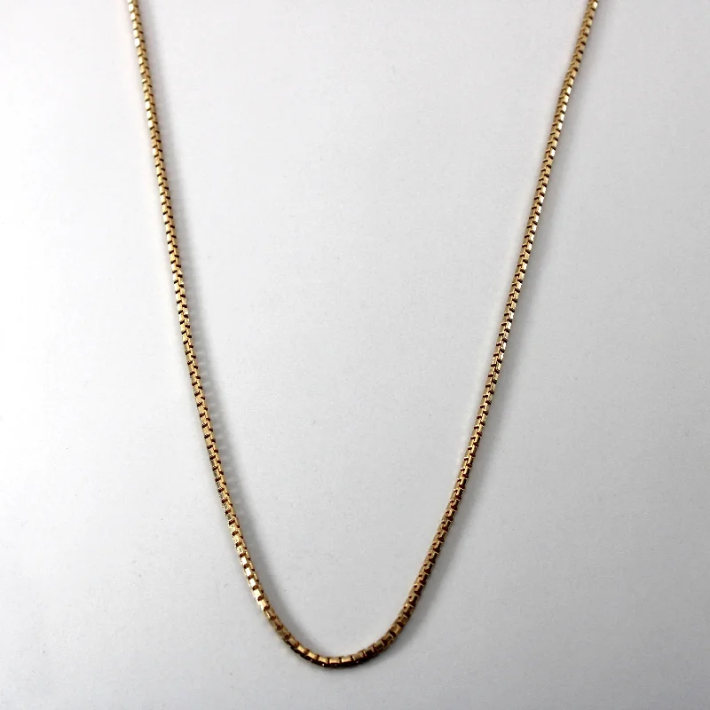 amethyst gemstone engagement ring 10k Yellow Gold Box Chain | 22"|