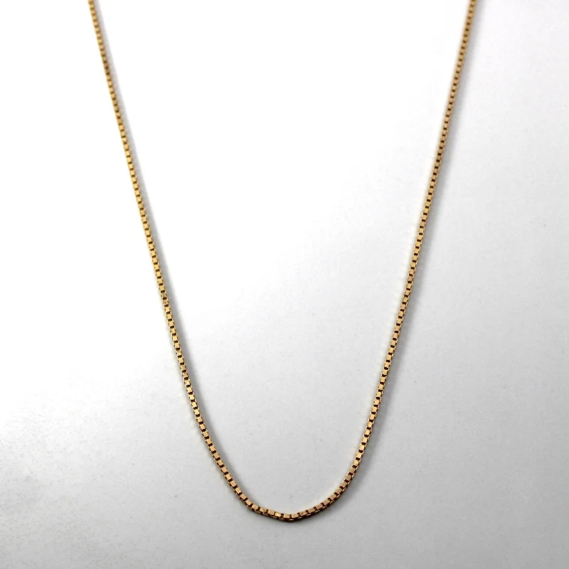 vintage rose gold cameo pendant 10k Yellow Gold Box Chain | 20"|