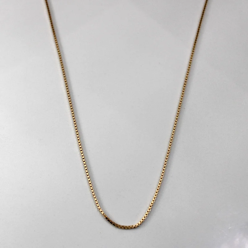celestial astrology sign ring 10k Yellow Gold Box Link Chain | 16"|