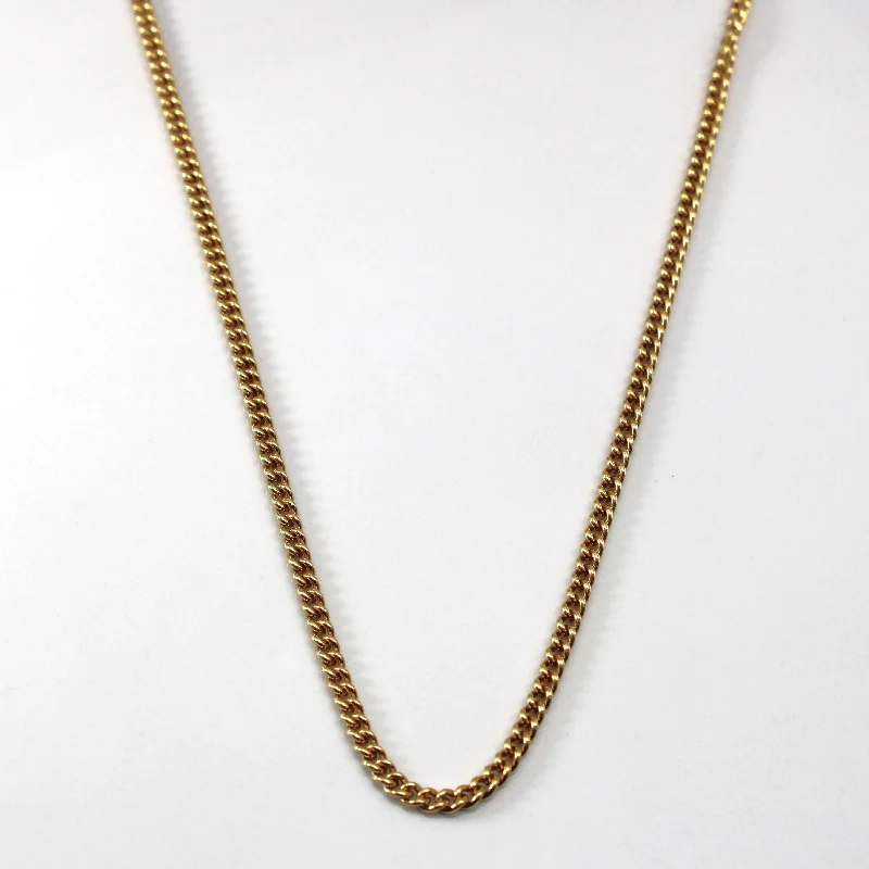 rose gold bezel ring 10k Yellow Gold Cable Chain | 13"|