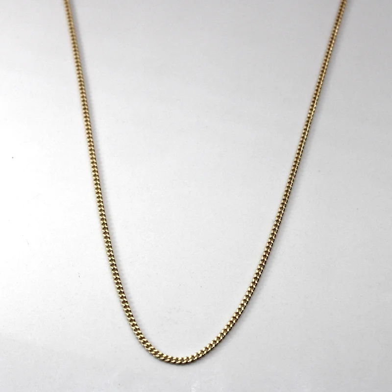 minimalist black diamond studs 10k Yellow Gold Cable Chain | 18"|