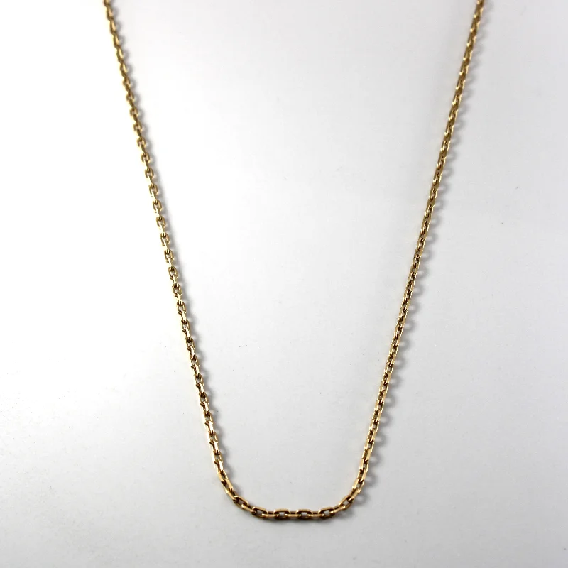 birthstone charm bracelet for mom 10k Yellow Gold Cable Chain | 24"|