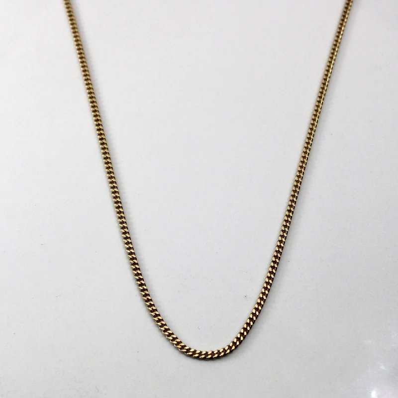 minimalist birthstone bangle 10k Yellow Gold Cable Link Chain | 18"|