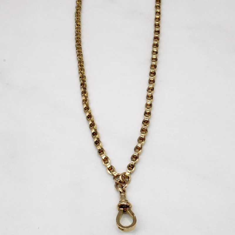 amethyst healing crystal necklace 10k Yellow Gold Circle Link Watch Chain | 20" |