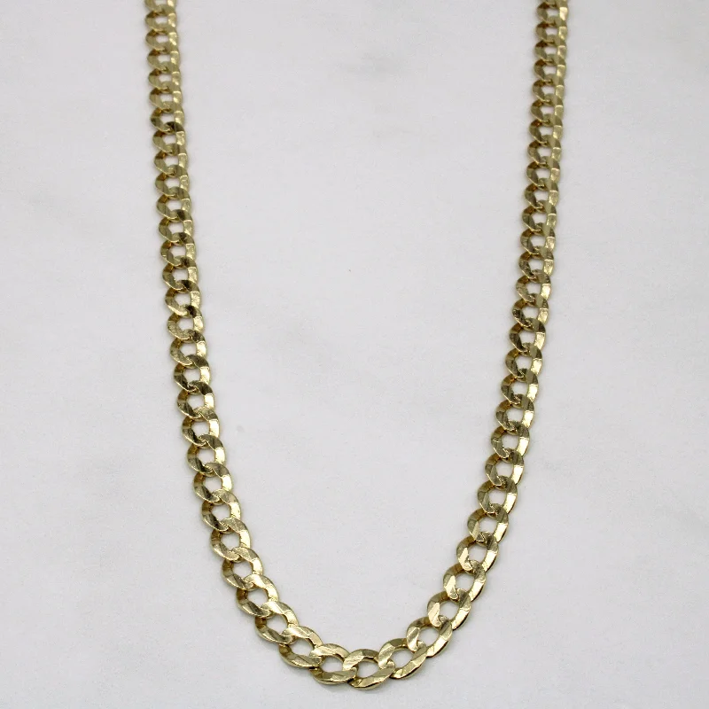 gold engagement ring vintage Italian 10k Yellow Gold Curb Link Chain | 25" |