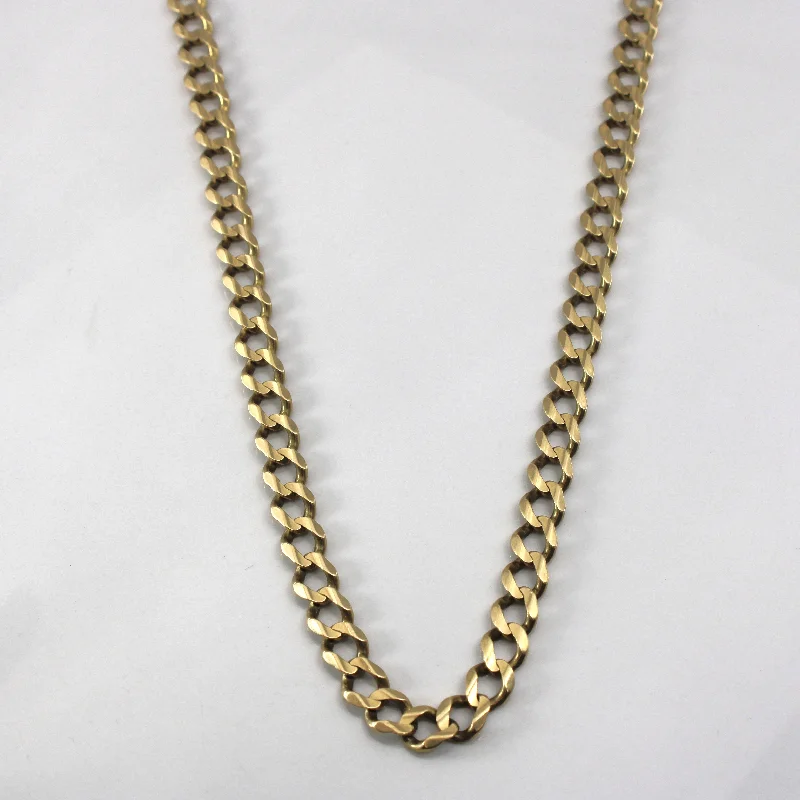 dainty ruby stacking rings 10k Yellow Gold Curb Link Chain | 26"|