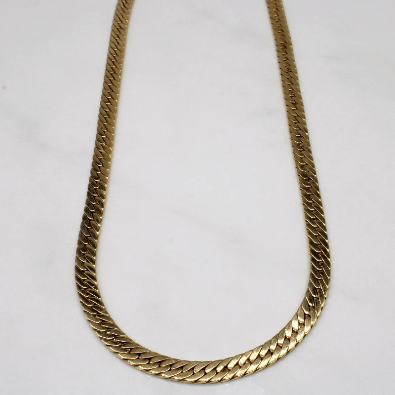 bohemian anklet with shells 10k Yellow Gold Curb Link Chain | 15" |