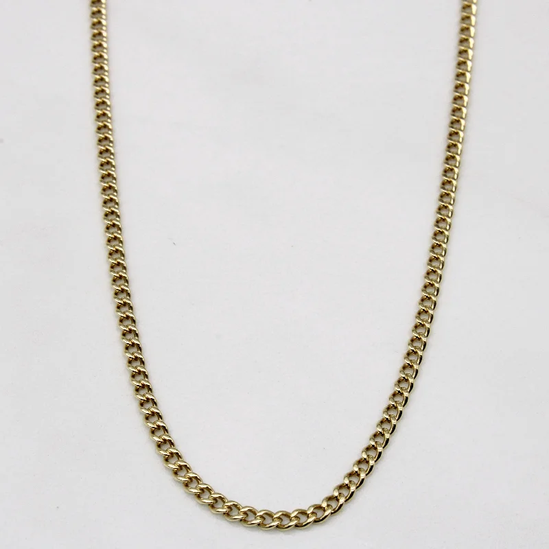 celestial moon and star necklace 10k Yellow Gold Curb Link Chain | 24" |