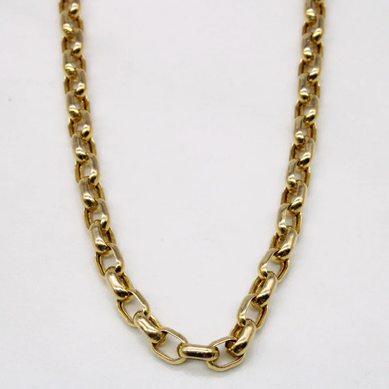 gothic claw ring men’s silver 10k Yellow Gold Oval Link Chain | 22" |