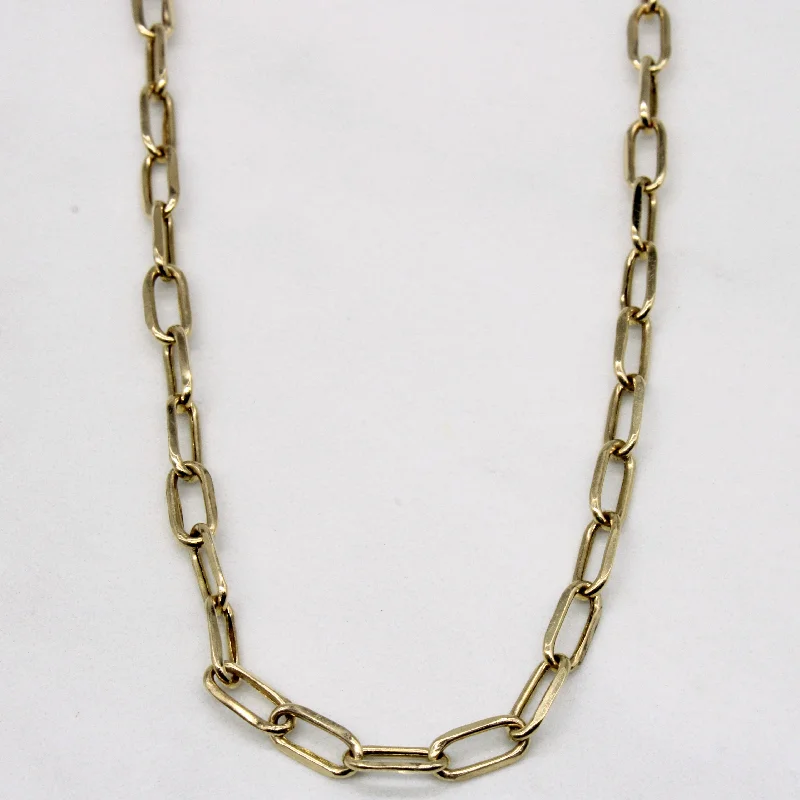 sapphire engagement ring halo 10k Yellow Gold Rectangle Link Chain | 21" |