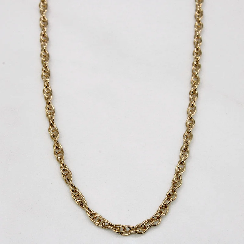 birthstone necklace for mom 10k Yellow Gold Rope Chain | 20" |