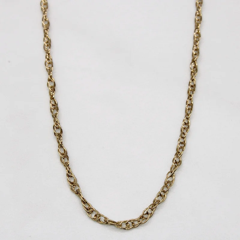 vintage diamond brooch 10k Yellow Gold Rope Link Chain | 21" |