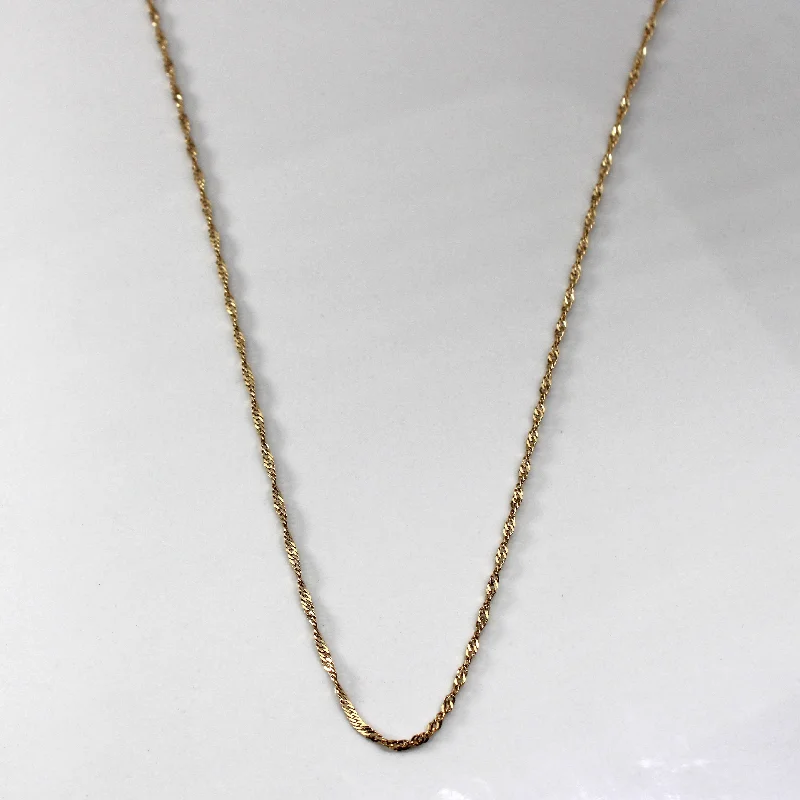 celestial galaxy planet earrings 10k Yellow Gold Singapore Chain | 16"|
