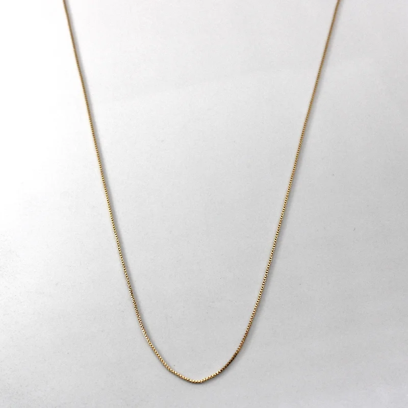 layered pearl choker necklace 10k Yellow Gold Thin Box Chain | 18"|