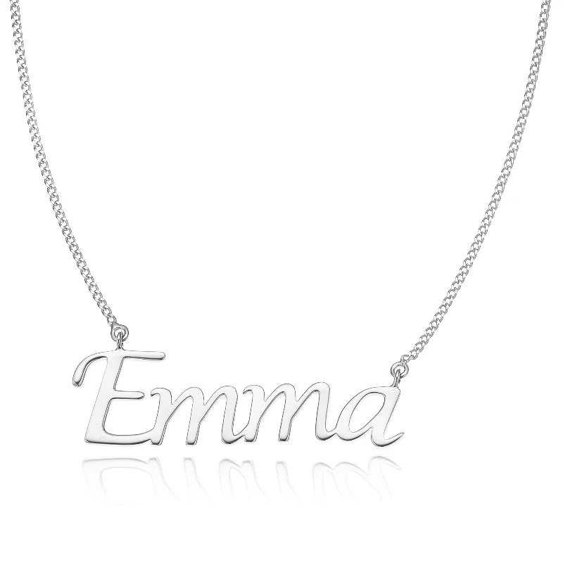 celestial meteor shower earrings 9ct White Gold 40 CM Personalised Name Necklace