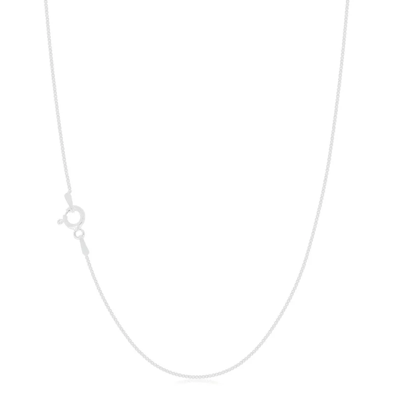 gold heart-shaped pendant necklace Sterling Silver 40cm Box Chain