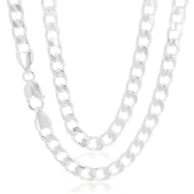 dainty butterfly pendant necklace Sterling Silver 60 cm Diamond Cut Bevel Curb Chain