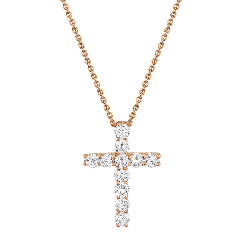 chunky statement cuff bracelet 14k Gold Diamond Cross Necklace