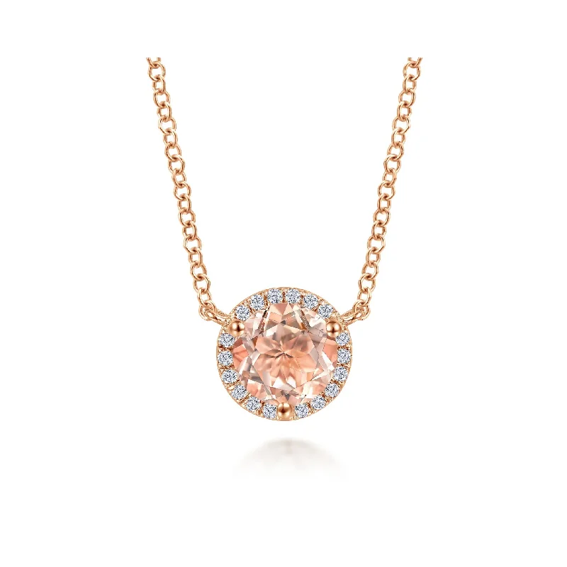 real turquoise drop earrings 14K Rose Gold Diamond and Morganite Necklace