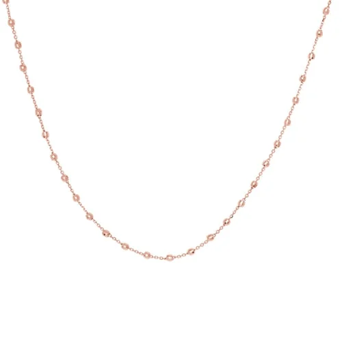 celestial sun and moon earrings 14K Rose Gold Diamond Cut Bead Station Choker