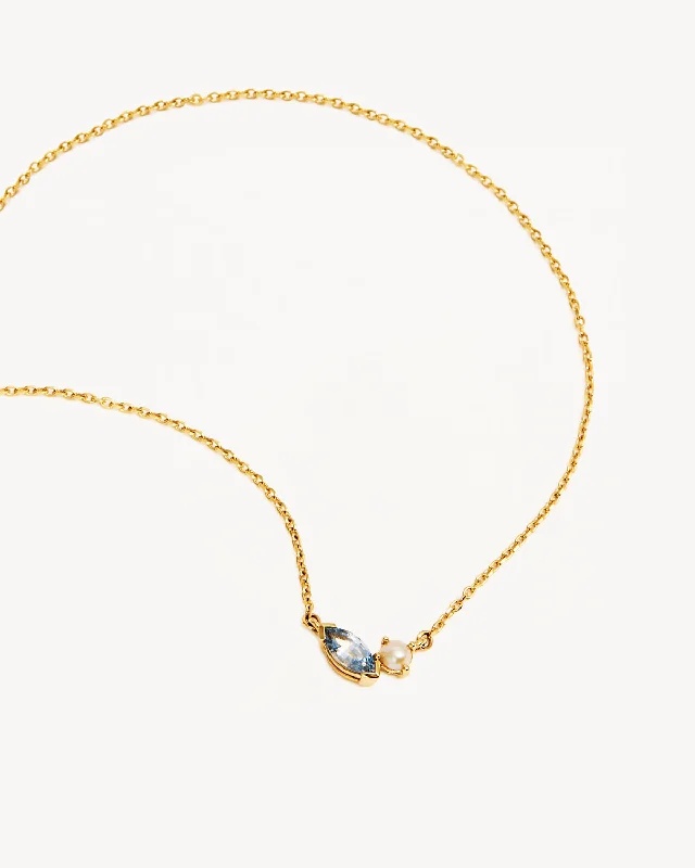 Celtic knot wedding band 14k Solid Gold Into The Blue Necklace