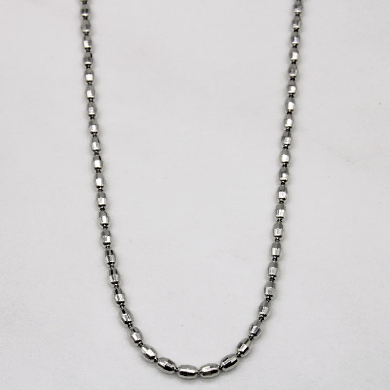 genuine amber pendant necklace 14k White Gold Bead Chain | 16.5" |