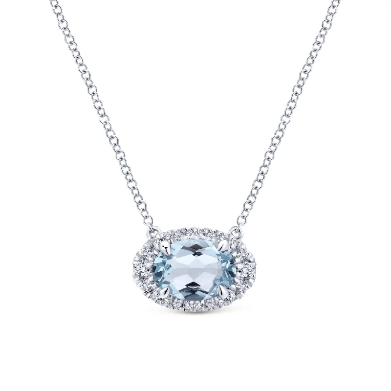 delicate floral wedding band 14K White Gold Diamond Oval Halo + Oval Aquamarine Necklace delicate floral wedding band 14K White Gold Diamond Oval Halo + Oval Aquamarine Necklace