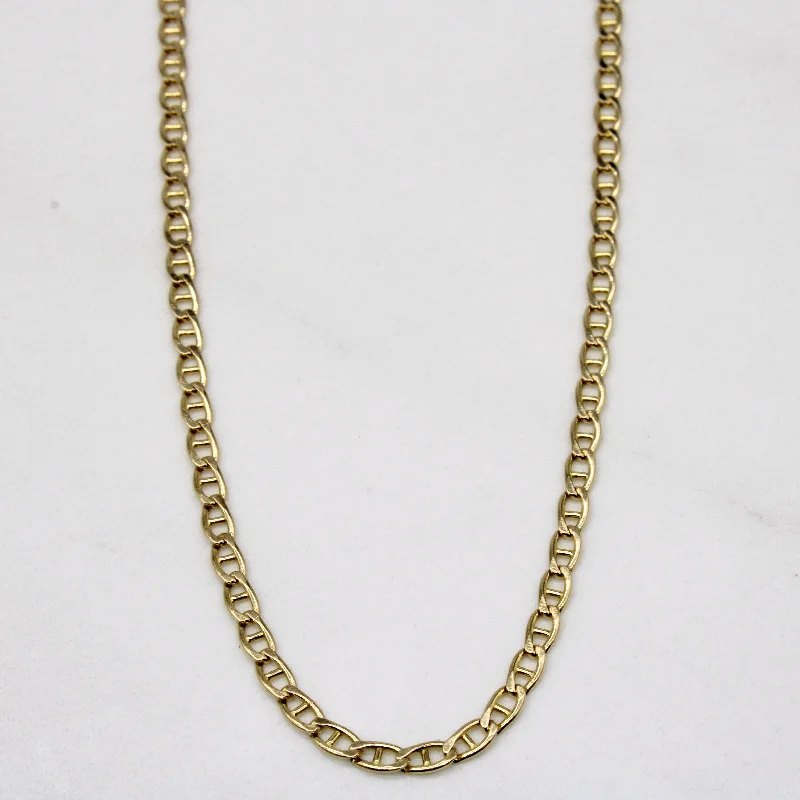 custom gold name necklace Italian 14k Yellow Gold Anchor Link Chain | 20" |
