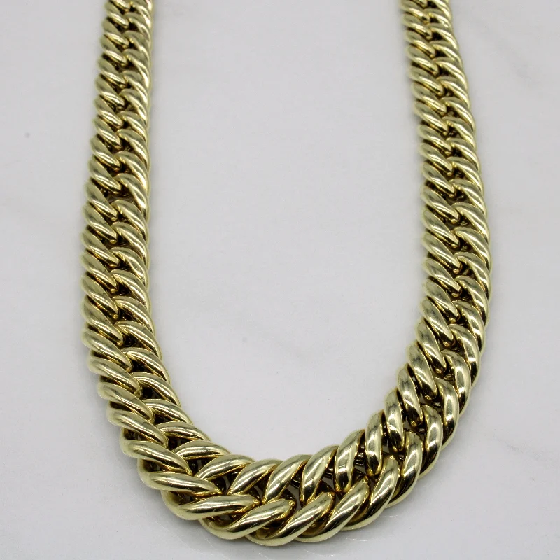 gold heart-shaped pendant necklace 14k Yellow Gold Armour Link Chain | 15" |