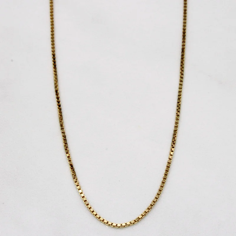 vintage diamond brooch 14k Yellow Gold Box Link Chain | 20" |