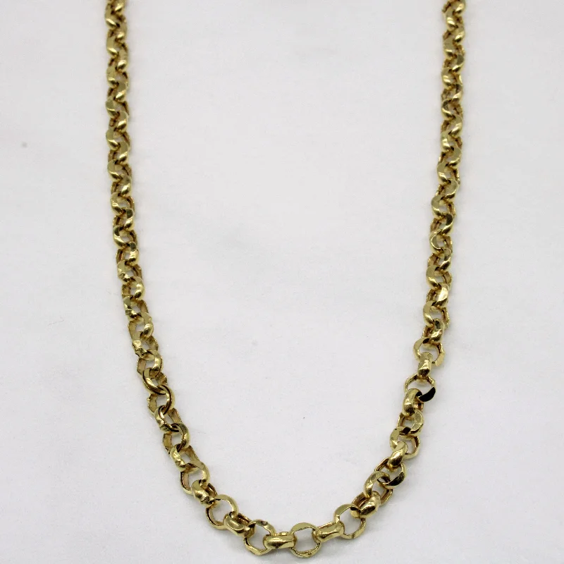 sterling silver angel wing pendant 14k Yellow Gold Circle Link Chain | 19" |