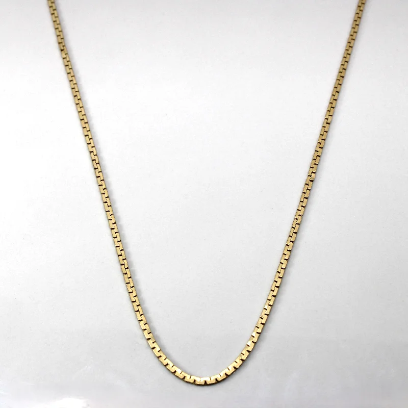 handmade leather pendant necklace 14k Yellow Gold Boston Link | 24"|