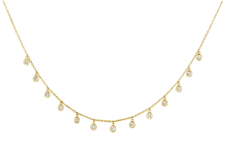 sterling silver toe ring set 14K Yellow Gold Diamond Drop  Dangle Necklace