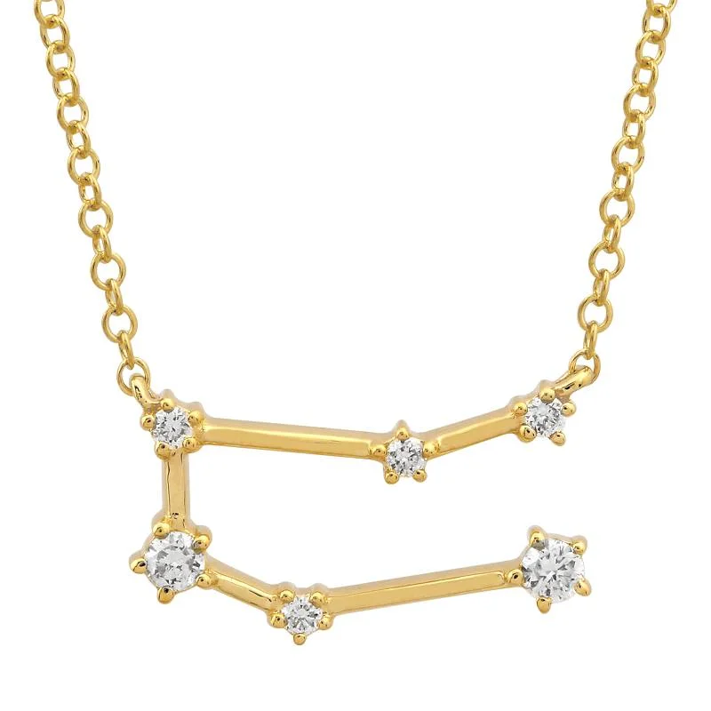 vintage floral engagement ring 14K Yellow Gold Diamond Gemini Constellation Necklace vintage floral engagement ring 14K Yellow Gold Diamond Gemini Constellation Necklace