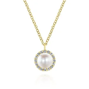 bold statement cuff bracelet 14K Yellow Gold Diamond + Pearl Necklace