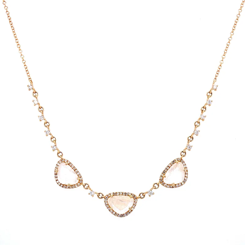 silver infinity symbol bracelet 14K Yellow Gold Diamond + Rainbow Moonstone Necklace